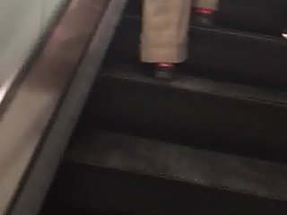Short clip of a big booty black granny in dress pants
