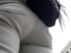 BootyCruise: Hvid Jeans Up-Ass Cam