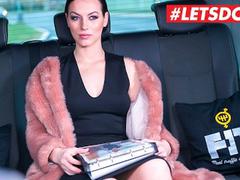 LETSDOEIT - Russian Babe Sarah Cums Hard In a Czech Taxi