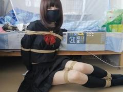 japanese tying herself up